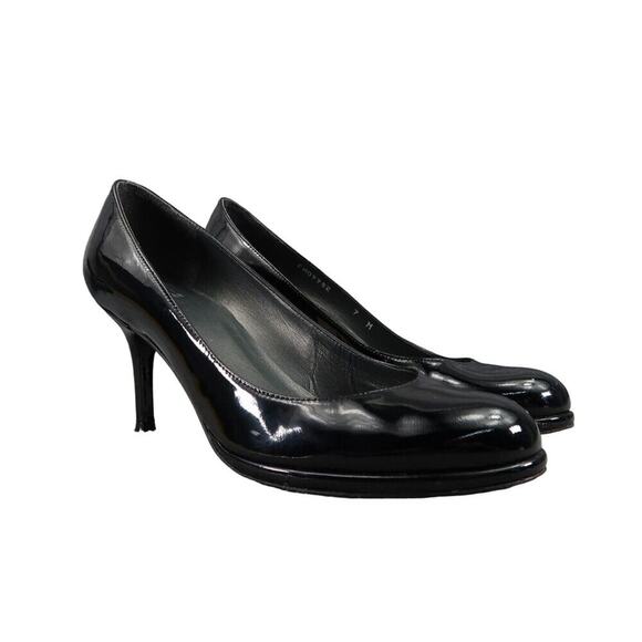 Stuart Weitzman Shoe Women 7 Pumps Platform Stiletto Patent Leather Formal Black - Picture 1 of 15